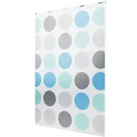 KS Handel 24 Basic Duschrollo Duschvorhang PEVA Retro blau 70x240 cm
