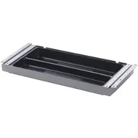 Bümö Schreibtisch Organizer Schublade aus Metall in silber mit Schreibwareneinsatz - Unterbau Ablage einfach unter dem Tisch montierbar, Schreibtisch