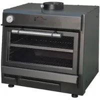 EURAST - Holzkohlebackofen schwarz mit gitter von 685 x 535 - 800x680x650 mm - 52101094