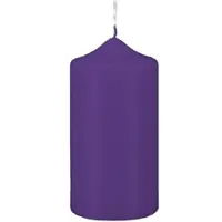 Kopschitz Kerzen Stumpen Kerzen Lila 20 x Ø 5 cm, 6 Stück getauchte Stumpenkerzen mit Spitzkopf in RAL Qualität