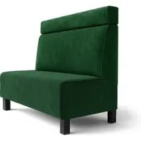 GGM Möbel Schmidt F | Gastrobank | B:H 140 x 120 cm | Dunkel Grün | Kopfteil | Samt