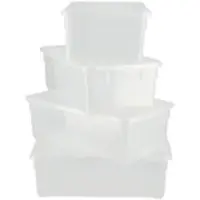 Rotho Aufbewahrungsset ¦ transparent/klar ¦ Polypropylen ¦ Maße (cm): B: 19 H: 11