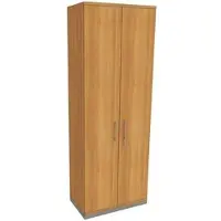 Fm Büromöbel Kombischrank »Oldenburg« 6 OH 3 offene Fächer 2 Türen braun, 80x222.1x44.2 cm