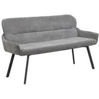 ByLiving Bank RICO in dunkelgrau - B 140, H 90, T 62 cm | Gr.: onesize