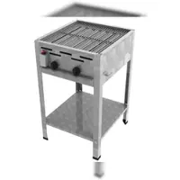 ChattenGlut Professional Gastrobräter 2-flammig Standgerät 7,3kW und Rost