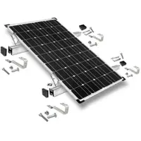 Offgridtec Befestigungskit mit Biberschwanz Dachhaken für Schrägdachmontage Solarpanele Rahmenhöhe 35mm | 6 | 35mm