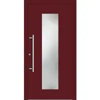 Haustuerenland.de Haustür "JULE" 79 mm RC3 Weinrot RAL 3005 innen öffnend DIN links