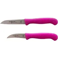 Mojawo 2x Set Küchenmesser Schälmesser Messer Allzweckmesser Pink Solingen