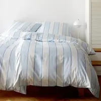 Elegante Mako-Satin Bettwäsche Levens himmelblau Kissenbezug einzeln 65x100 cm - blau