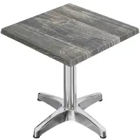 GGM Möbel WBC | Bistro Außen Tisch | B:T:H 60 x 60 x 80,5 cm | Rustikal Kiefer / Aluminium | Quadratisch