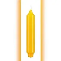 Kopschitz Kerzen Kerzen Punchkerzen Klarlack Hochglanz Gelb (Goldgelb), 300 x 30 mm, 6 Stück