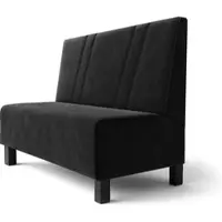 GGM Möbel Schmidt F | Gastrobank | B:H 120 x 100 cm | Schwarz | Schräg Gestreift | Samt
