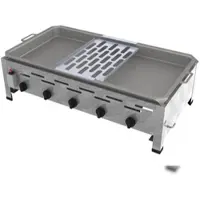 ChattenGlut Professional Gastrobräter 5-flammig Tischgerät 22,5kW und Reibekuchen Auflage