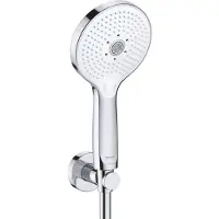 Duravit Set de support de douche 3jet Click!, blanc chrome brillant, UV0712001005, UV0712001005
