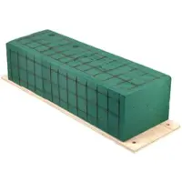 Creativery Nass Steckschaum Ziegel 45x11x8cm Holzplatte Klebepads Gitter selbstklebend Frischblumen Steckmasse Steckschwamm Blumensteckschaum Floristikbedarf