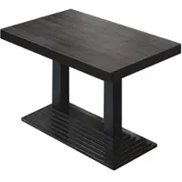 GGM Möbel BPY | Bistro Tisch | 110 x 60 x 81 cm | Quadratisch | Schwarzer Rand | Wenge / Schwarz