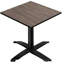 GGM Möbel CPTG | Bistro Tisch | B:T:H 70 x 70 x 76 cm | Light Wenge / Aluminium Schwarz | Klappbar/ Zusatzgewicht