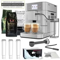 KitchenAid Kaffeevollautomat KF7 Edelstahl - Set mit 3 kg Kaffee und Zubehör