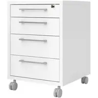 Möbel Kraft Rollcontainer ¦ weiß ¦ Maße (cm): B: 48,2 H: 68,2 T: 49.1