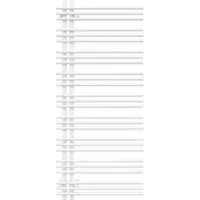 Zehnder Design-Heizkörper Yucca Asym von – 1304 x 47 x 578 mm, weiß matt, ein- oder doppellagig, drehbar, für Ein- und Zweirohrbetrieb
