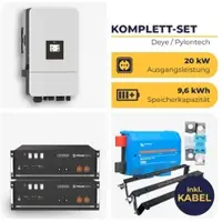 HUSATECH Deye Hybrid-Wechselrichter SUN-20K-SG05LP3 mit 2 x Pylontech US5000 1-C | 3-phasig | 20 kW | 9,6 kWh