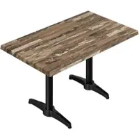 GGM Möbel WBC | Bistro Außen Tisch | B: T: H: 120 x 70 x 80,5 cm | Vintage Old / Schwarz | Rechteckig | Zusatzgewicht + Verbinder