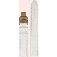 Certina - Leder Ds Podium Lady Lederband Weiss 16/14mm C600016163 - alligator-prägung,kalb,weiß