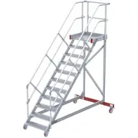 Euroline 513 Wartungsbühne 45° 800mm Stufenbreite 11 Stufen Alu gerieft