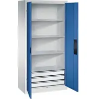 C+P Schwerlastschrank mit Schubladen Acurado, 1950x930x500mm, 7035/5010