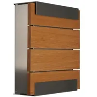 Keilbach Designprodukte Briefkasten, Edelstahl, Holzfront Eiche