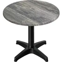 GGM Möbel WBC | Bistro Außen Tisch | Ø:H 70 x 80,5 cm | Rustikal Kiefer / Schwarz | Rund
