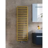 Zehnder Design-Heizkörper Quaro Mixbetrieb, Beach Gold, 1865x30x600 mm, spritzwassergeschützt IP44