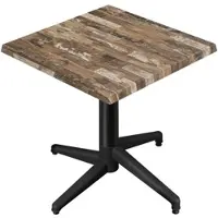 GGM Möbel WAP | Bistro Außen Tisch | B:T:H 70 x 70 x 74 cm | Vintage Old / Schwarz | Quadratisch
