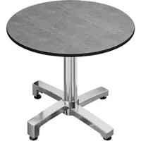 GGM Möbel CPBC | HPL Bistro Tisch | Ø:H 60 x 78 cm | Beton / Aluminium | Klappbar + Zusatzgewicht | Rund
