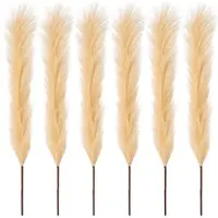 Creativ Green künstliche Pflanze Pampasgras, 113cm, creme, 6er Set