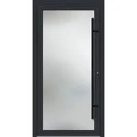 Haustuerenland.de PREMIUM Aluminium-Glas Haustür "AMY" 90 mm BLACKLINE flächenbündig Anthrazit RAL 7016 innen öffnend DIN rechts
