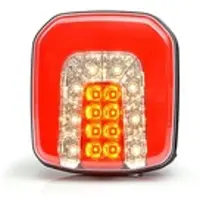 TrailerLight LED Rückleuchte (L/R) 102 x 108mm 3 Funktionen LKW Anhänger Wohnwagen w5 Stecker