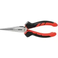 Holex Flachrundzange gerade blank mit Griffhüllen 200 mm
