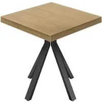 GGM Möbel KEB | Bistro Tisch | B:T 70 x 70 cm | H 78 cm | Eiche | Gestell: Schwarz