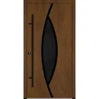 Haustuerenland.de Aluminium Haustür "ARIANA" 82 mm RC2 BLACKLINE Golden Oak holzähnlich beidseitig innen öffnend DIN links