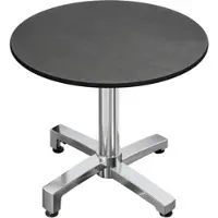 GGM Möbel CPBC | HPL Bistro Tisch | Ø:H 60 x 78 cm | Anthrazit / Aluminium | Zusatzgewicht | Rund