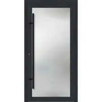 Haustuerenland.de PREMIUM Aluminium-Glas Haustür "AMY" 90 mm BLACKLINE flächenbündig Anthrazit RAL 7016 beidseitig außen öffnend DIN rechts