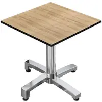 GGM Möbel CPBC | HPL Bistro Tisch | B:T:H 70 x 70 x 78 cm | Eiche / Aluminium | Klappbar + Zusatzgewicht | Quadratisch