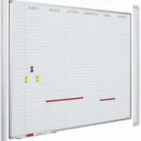 Proregal Arbeitstageplaner Whiteboard Mo-Sa inkl. magnetische Tagesstreifen, HxB 60x90cm, 8mm-Platte, inkl. Befestigungsmaterial & Stiftablage, Weiß