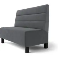 GGM Möbel Schmidt F | Gastrobank | B:H 140 x 100 cm | Grau | Horizontal Gestreift | Samt