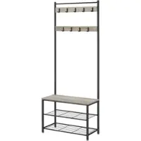 Möbel Kraft Kompaktgarderobe ¦ grau ¦ Maße (cm): B: 70 H: 175