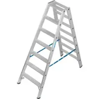 Krause STABILO DoppelLeiter mit R13-Stufen, 2 x 7 Stufen, Arbeitshöhe 3,20 m