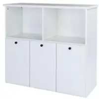 Arthur berndt Kinderregal "Thilo", weiß, B:102cm H:92cm T:42cm, Holzwerkstoff, Regale, Kinderregal, Modernes Spielzeugregal mit 3 geräumigen Schubkästen