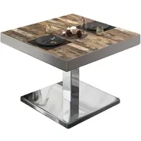 GGM Möbel BM | Bistro Loungetisch | B:T:H 70 x 70 x 41 cm | Vintage Old / Edelstahl