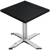 GGM Möbel WTG | Bistro Außen Tisch | B: T: H: 70 x 70 x 75,5 cm | Schwarz / Aluminium | Quadratisch | Klappbar + Zusatzgewicht